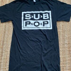 American Apparel Black Fine Jersey T-Shirt SUBPOP